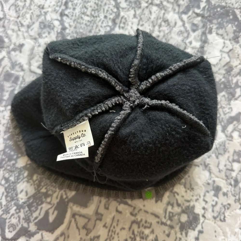 Five1Four Supply Co Grey Cable Knit Fleece Lined Pom Pom Winter Beanie Canada